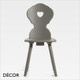 1 A A Décor Select - Monaco ‘Heart-shaped’ Dining Chair in Natural or Stained Ash - In Designer Colours and Wood Finishes - Décor for Business