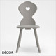 1 A A Décor Select - Monaco ‘Heart-shaped’ Dining Chair in Natural or Stained Ash - In Designer Colours and Wood Finishes - Décor for Business