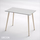 1 D  Stefano Designer Dining Table with a Round, Square or Rectangular Top & Beech Legs - In Designer Neutral Tones - Décor for Business 1 D  Stefano Designer Dining Table with a Round, Square or Rectangular Top & Beech Legs - In Designer Neutral Tones - Décor for Business