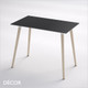 1 D  Stefano Designer Dining Table with a Round, Square or Rectangular Top & Beech Legs - In Designer Neutral Tones - Décor for Business 1 D  Stefano Designer Dining Table with a Round, Square or Rectangular Top & Beech Legs - In Designer Neutral Tones - Décor for Business