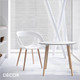 1 D  Stefano Designer Dining Table with a Round, Square or Rectangular Top & Beech Legs - In Designer Neutral Tones - Décor for Business 1 D  Stefano Designer Dining Table with a Round, Square or Rectangular Top & Beech Legs - In Designer Neutral Tones - Décor for Business