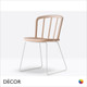 11A1 Nym Dining Chair in Solid Ash with a Powder-Coated Steel Sleigh Frame - In Designer Colours & Neutral Tones - Décor for Business