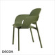 1 A Hug Be Green Stackable Dining Chair with Armrests, Recycled Technopolymer - In Designer Colours & Neutral Tones - Décor for Business