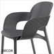 1 A Hug Be Green Stackable Dining Chair with Armrests, Recycled Technopolymer - In Designer Colours & Neutral Tones - Décor for Business