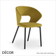 Fard Dining Chair with Metal Legs - In Designer Fabrics & Classic Eco Leathers - Made for You - Décor for Business