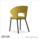 Fard Dining Chair with Metal Legs - In Designer Fabrics & Classic Eco Leathers - Made for You - Décor for Business
