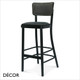 11 Brussels Studded Bar Stool with an Upholstered Seat and Backrest, Bar & Counter Height - In Designer Fabrics & Wood Finishes - Décor for Business