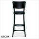 11 Brussels Studded Bar Stool with an Upholstered Seat and Backrest, Bar & Counter Height - In Designer Fabrics & Wood Finishes - Décor for Business
