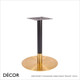 11A Westport 58 Vintage Brass and Black Round Table Base in 3 Heights: Coffee, Standard & Poseur - Décor for Business