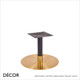 11A Westport 58 Vintage Brass and Black Round Table Base in 3 Heights: Coffee, Standard & Poseur - Décor for Business
