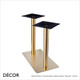 1A1 Westport 70 Vintage Brass Twin Pedestal Rectangular Table Base in 3 Heights: Coffee, Standard & Poseur - Décor for Business