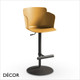 1 D Midj - Calla Gas-Lift Bar Stool with Armrests and a Swivel and Height Adjustable Base - Polypropylene Body In Designer Colours - Décor for Designers