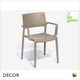 1 Lilibut Be Green Zero Waste Stackable Dining Chair with Armrests, Technopolymer - In Designer Colours & Neutral Tones - Décor for Business