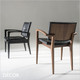 Eileen Button-Back Dining Chair with Armrests and a Slim Upholstered Seat and Backrest in Designer Eco Leathers - Made for You - Décor for Business Eileen Button-Back Dining Chair with Armrests and a Slim Upholstered Seat and Backrest in Designer Eco Leathers - Made for You - Décor for Business