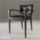 Eileen Button-Back Dining Chair with Armrests and a Slim Upholstered Seat and Backrest in Designer Eco Leathers - Made for You - Décor for Business Eileen Button-Back Dining Chair with Armrests and a Slim Upholstered Seat and Backrest in Designer Eco Leathers - Made for You - Décor for Business