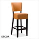 11 M Idro Bar Stool with a Wenge or Black Frame and an Upholstered Seat and Backrest - In Designer Eco Leather Colours - Décor for Business