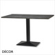 1 Mauro Black Rectangular Table Base - Add Rectangular Laminate Top in a Range of Designer Finishes - Décor for Business