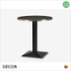 1 Mauro Black Square Dining Table Base - Add a Round Laminate Top in a Range of Designer Finishes - Décor for Business