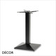 1 Mauro Square Dining Table Base - In Black Powder Coated Steel, Indoor & Outdoor Use - Décor for Business