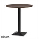 1 Mauro Black Square Poseur Table Base - Add a Round Laminate Top in a Range of Designer Finishes - Décor for Business