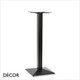1 Mauro Square Poseur Table Base - In Black Powder Coated Steel, Indoor & Outdoor Use - Décor for Business