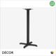 1 Zeno Small Black Poseur Table Base for Maximum Ø700mm & 600mm x 600mm Tops - In Black Powder Coated Steel, Indoor & Outdoor Use - Décor for Business