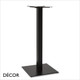 1 Mirco Large Black Square Poseur Table Base for Maximum Ø800mm & 700mm x 700mm - In Black Powder Coated Steel, Indoor & Outdoor Use - Décor for Business