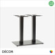 1 Mirco Twin Rectangular Dining Table Base for Maximum Rectangular Top 1600mm x 800mm - In Black Powder Coated Steel, Indoor & Outdoor Use - Décor for Business