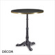 1 E Piazza Black Small Dining Table Base, 3 Legs -  for Maximum Tops Ø700mm - Classic Vintage Bistro Style - Décor for Business