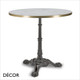 1 E  Piazza Black XL Dining Table Base, 3 Legs -  for Maximum Tops Ø800mm - Classic Vintage Bistro Style - Décor for Business