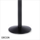 1 K Domus Small Dining Table Base for Maximum Tops Ø800mm & 700mm x 700mm - In Black Powder Coated Steel, Indoor & Outdoor Use - Décor for Business