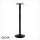 1 K Domus Small Poseur Table Base for Maximum Tops Ø600mm & 600mm x 600mm - In Black Powder Coated Steel, Indoor & Outdoor Use - Décor for Business
