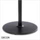 1 K Domus Large Dining Table Base for Maximum Tops Ø1200mm & 1100mm x 1100mm - In Black Powder Coated Steel, Indoor & Outdoor Use - Décor for Business