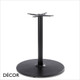 1 K Domus Large Dining Table Base for Maximum Tops Ø1200mm & 1100mm x 1100mm - In Black Powder Coated Steel, Indoor & Outdoor Use - Décor for Business