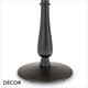 11 Amara Small Poseur Table Base with a Candlestick Column for Maximum Tops Ø800mm & 700mm x 700mm - In Black Powder Coated Steel, Indoor & Outdoor Use - Décor for Business