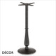 11 Amara Small Poseur Table Base with a Candlestick Column for Maximum Tops Ø800mm & 700mm x 700mm - In Black Powder Coated Steel, Indoor & Outdoor Use - Décor for Business