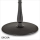 11 Amara Large Dining Table Base with a Candlestick Column for Maximum Tops Ø1200mm & 1100mm x 1100mm - In Black Powder Coated Steel, Indoor & Outdoor Use - Décor for Business