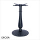 11 Romeo Small Dining Table Base with a Decorative Base and a Candlestick Column for Maximum Tops Ø800mm & 700mm x 700mm - In Black Powder Coated Steel, Indoor & Outdoor Use - Décor for Business