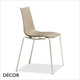 1 S Zebra Stackable Dining Chair with a Technopolymer Body & Powder Coated Steel Legs - In Designer Colours & Neutral Tones - Décor for Business