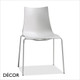 1 S Zebra Stackable Dining Chair with a Technopolymer Body & Powder Coated Steel Legs - In Designer Colours & Neutral Tones - Décor for Business