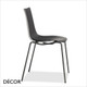 1 S Zebra Stackable Dining Chair with a Technopolymer Body & Powder Coated Steel Legs - In Designer Colours & Neutral Tones - Décor for Business