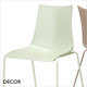 1 S Zebra Stackable Dining Chair with a Technopolymer Body & Powder Coated Steel Legs - In Designer Colours & Neutral Tones - Décor for Business