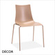 1 S Zebra Stackable Dining Chair with a Technopolymer Body & Powder Coated Steel Legs - In Designer Colours & Neutral Tones - Décor for Business