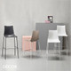 1 Zebra Bar Stool with a Technopolymer Body & Powder Coated Steel Legs, Bar and Counter Height - In Designer Colours & Neutral Tones - Décor for Business