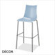 1 Zebra Bar Stool with a Technopolymer Body & Powder Coated Steel Legs, Bar and Counter Height - In Designer Colours & Neutral Tones - Décor for Business