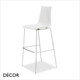 1 Zebra Bar Stool with a Technopolymer Body & Powder Coated Steel Legs, Bar and Counter Height - In Designer Colours & Neutral Tones - Décor for Business