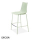 1 Zebra Bar Stool with a Technopolymer Body & Powder Coated Steel Legs, Bar and Counter Height - In Designer Colours & Neutral Tones - Décor for Business