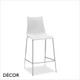 11 Zebra Bar Stool with a Technopolymer Body & Polished Chrome Legs, Bar and Counter Height - In Designer Colours & Neutral Tones - Décor for Business