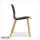 1 Malmo Dining Chair with Natural Ash Legs and a Black Stained Ash Veneer Body - Décor for Business