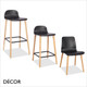 1 Malmo Dining Chair with Natural Ash Legs and a Black Stained Ash Veneer Body - Décor for Business